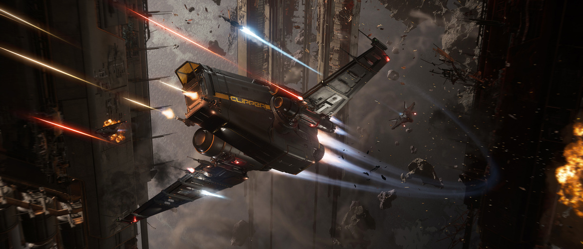 Stilisierte Darstellung der "Clipper"