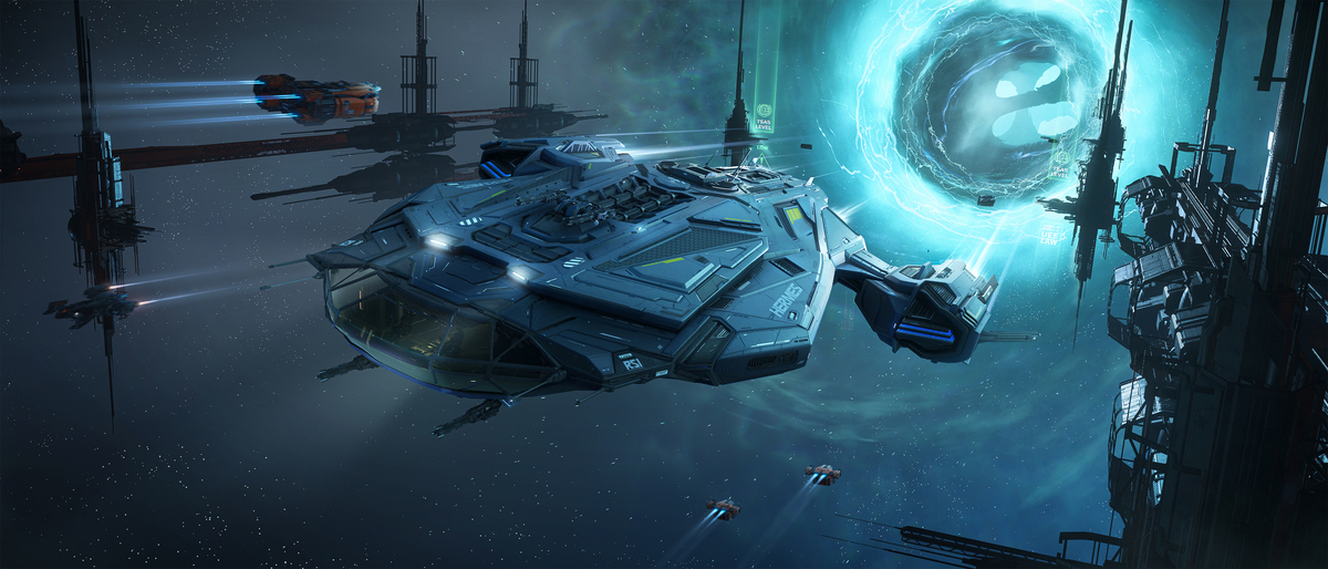 Stilisierte Darstellung der "Hermes"